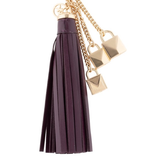 Michael Kors MK Leather Tassel key charm - Picture 2 of 3